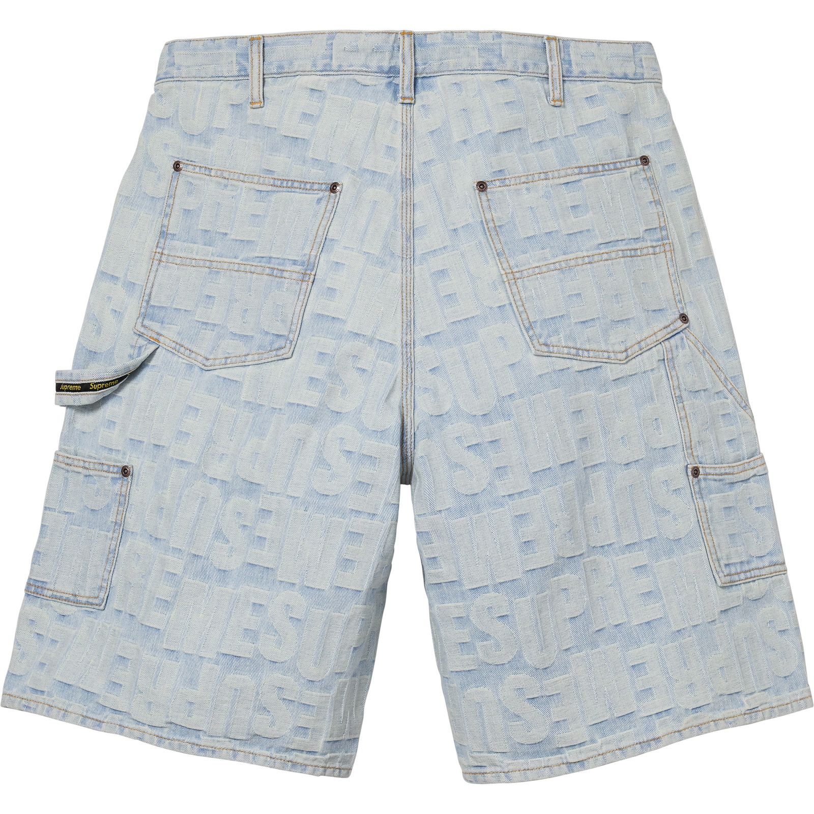 Repeat Jacquard Double Knee Denim Short