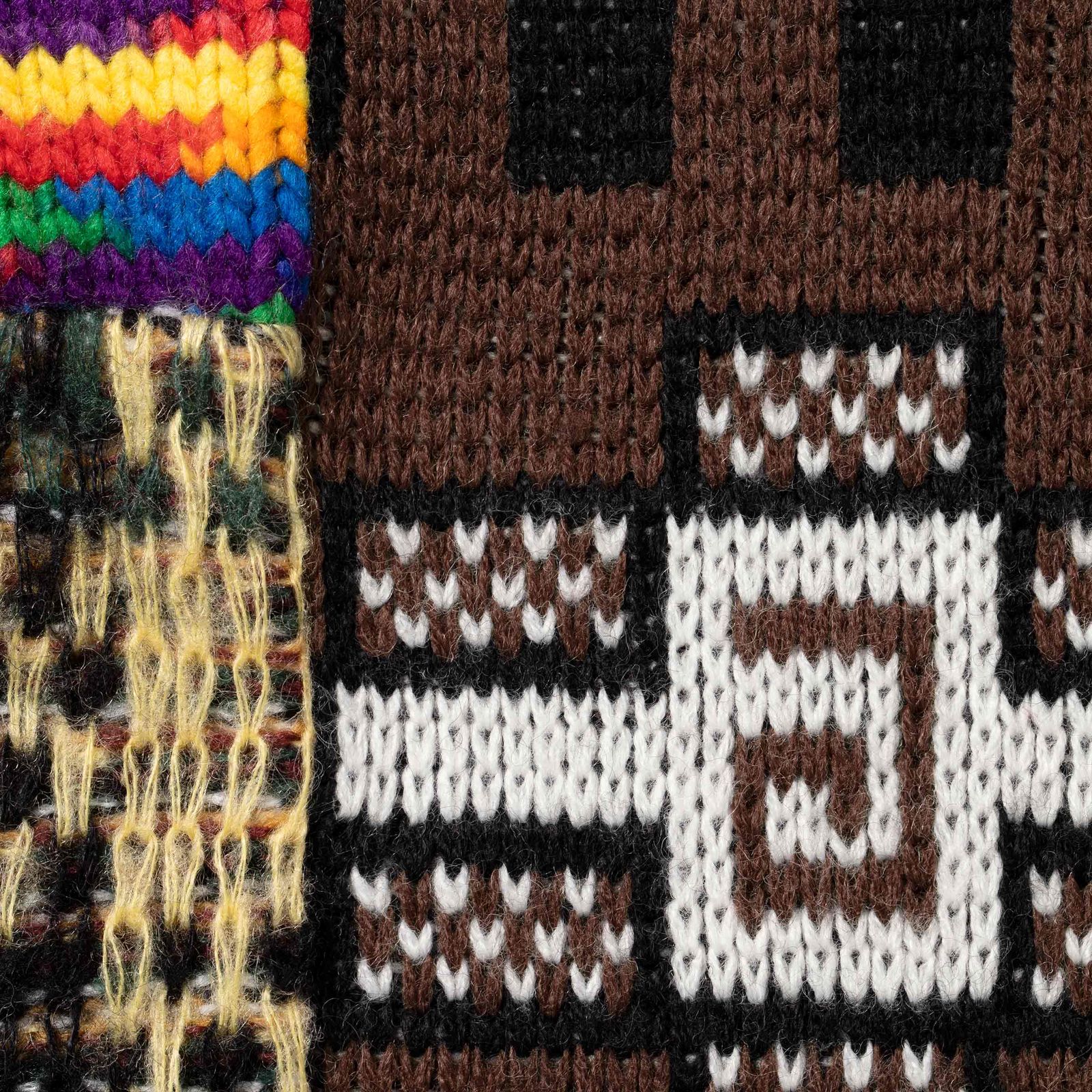 Patchwork Zip Up Hooded Sweater