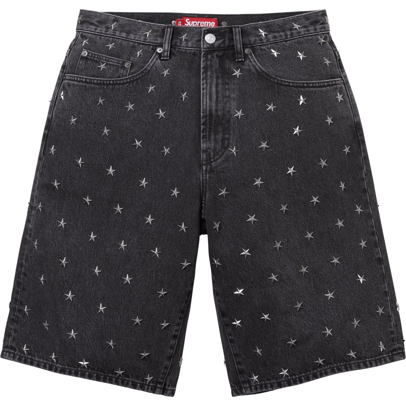 Stars Studded Baggy Denim Short