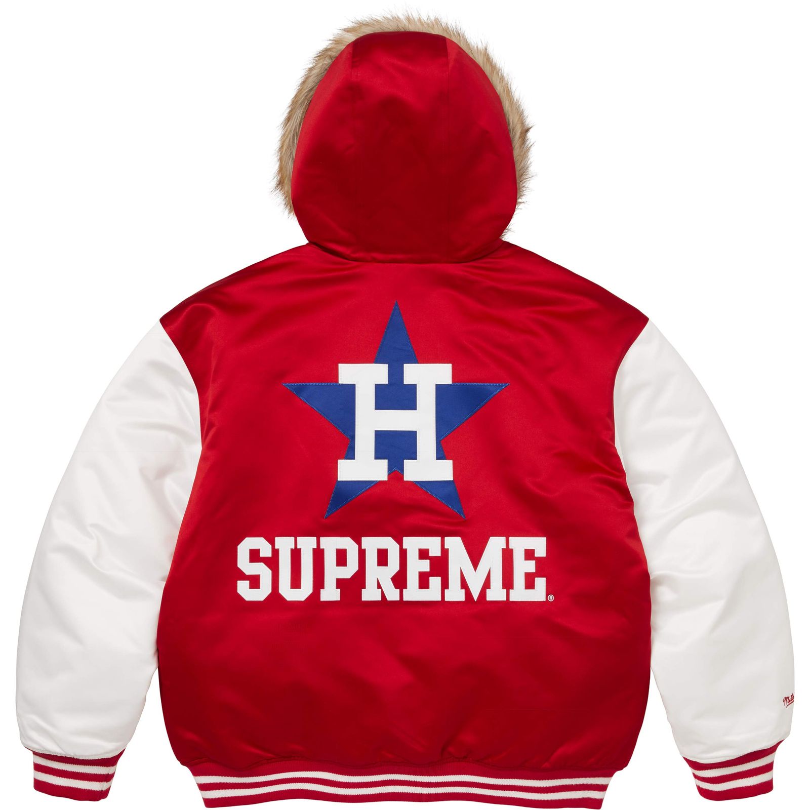 Supreme®/Mitchell & Ness® Teams Hooded Satin Varsity Jacket