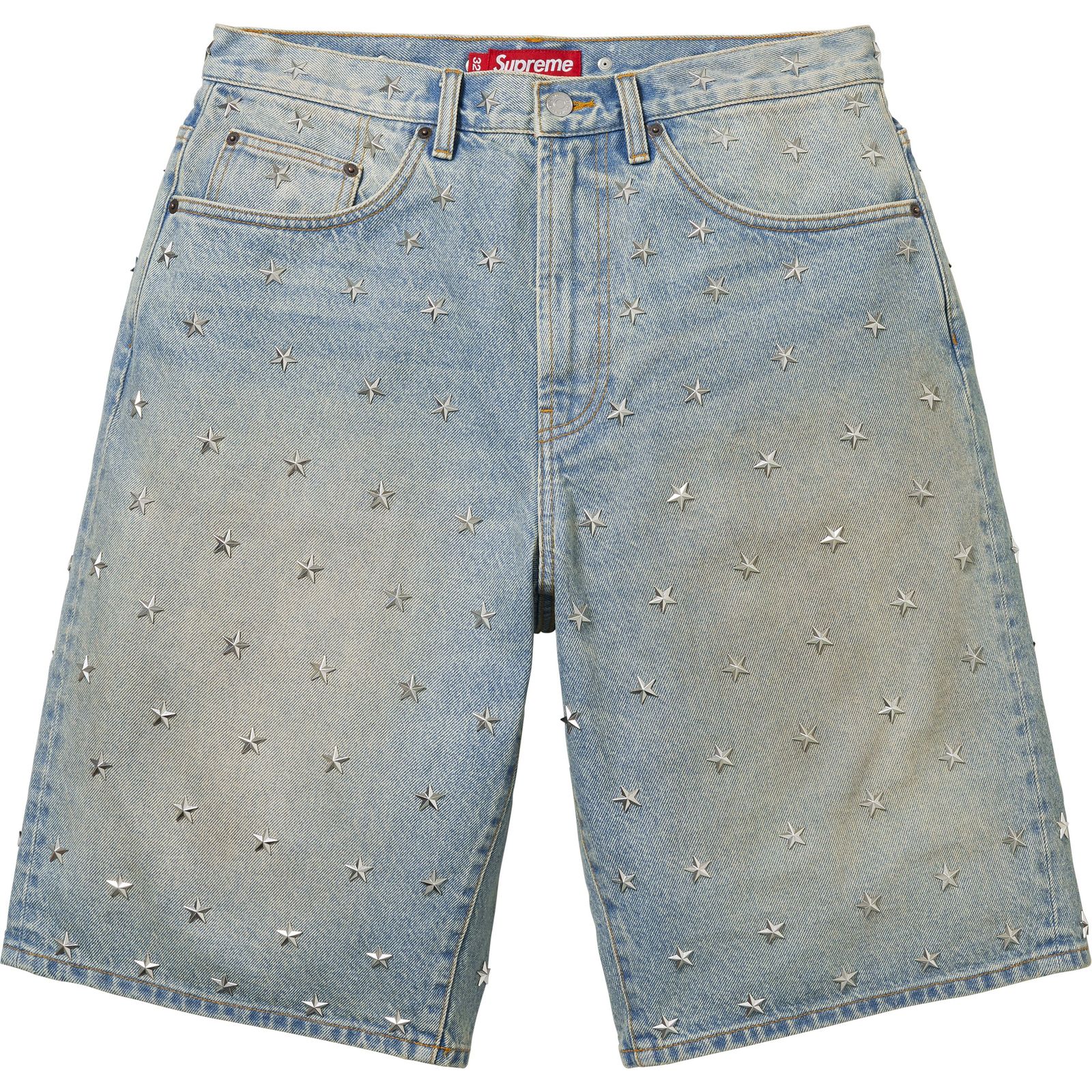 Stars Studded Baggy Denim Short