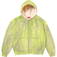 Crackle Zip Up Hooded Sweatshirt