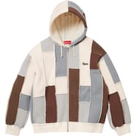 Faux Shearling Zip Up Hooded Sweatshirt