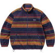 Stripe Zip Up Fleece Jacket