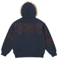Faux Fur Zip Up Hooded Sweatshirt