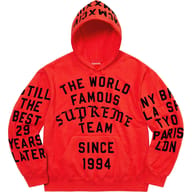 Supreme Team Flocked Hooded Sweatshirt