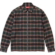Shadow Plaid Flannel Zip Up Shirt