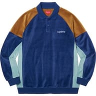 Paneled Velour L/S Polo