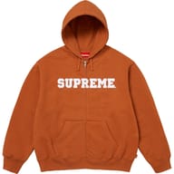 Collegiate Appliqué Zip Up Hooded Sweatshirt