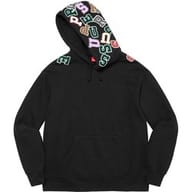 Scattered Appliqué Hooded Sweatshirt