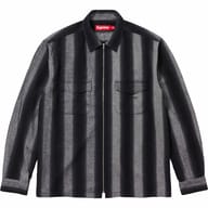 Stripe Flannel Zip Up Shirt