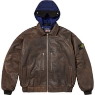Supreme®/Stone Island® Leather Bomber Jacket