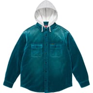 Quilted Lined Hooded Velvet Shirt