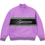 Script Stripe Half Zip Sweater