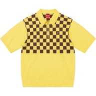 Checkerboard Zip Polo