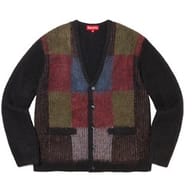 Brushed Grid Cardigan