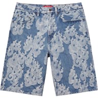 Flames Jacquard Baggy Denim Short