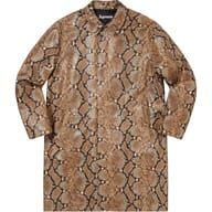 Leather Snake Trench Coat