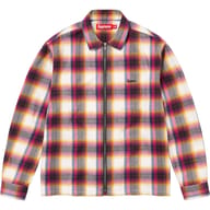 Shadow Plaid Flannel Zip Up Shirt