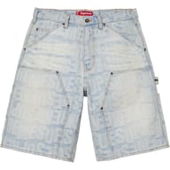 Repeat Jacquard Double Knee Denim Short