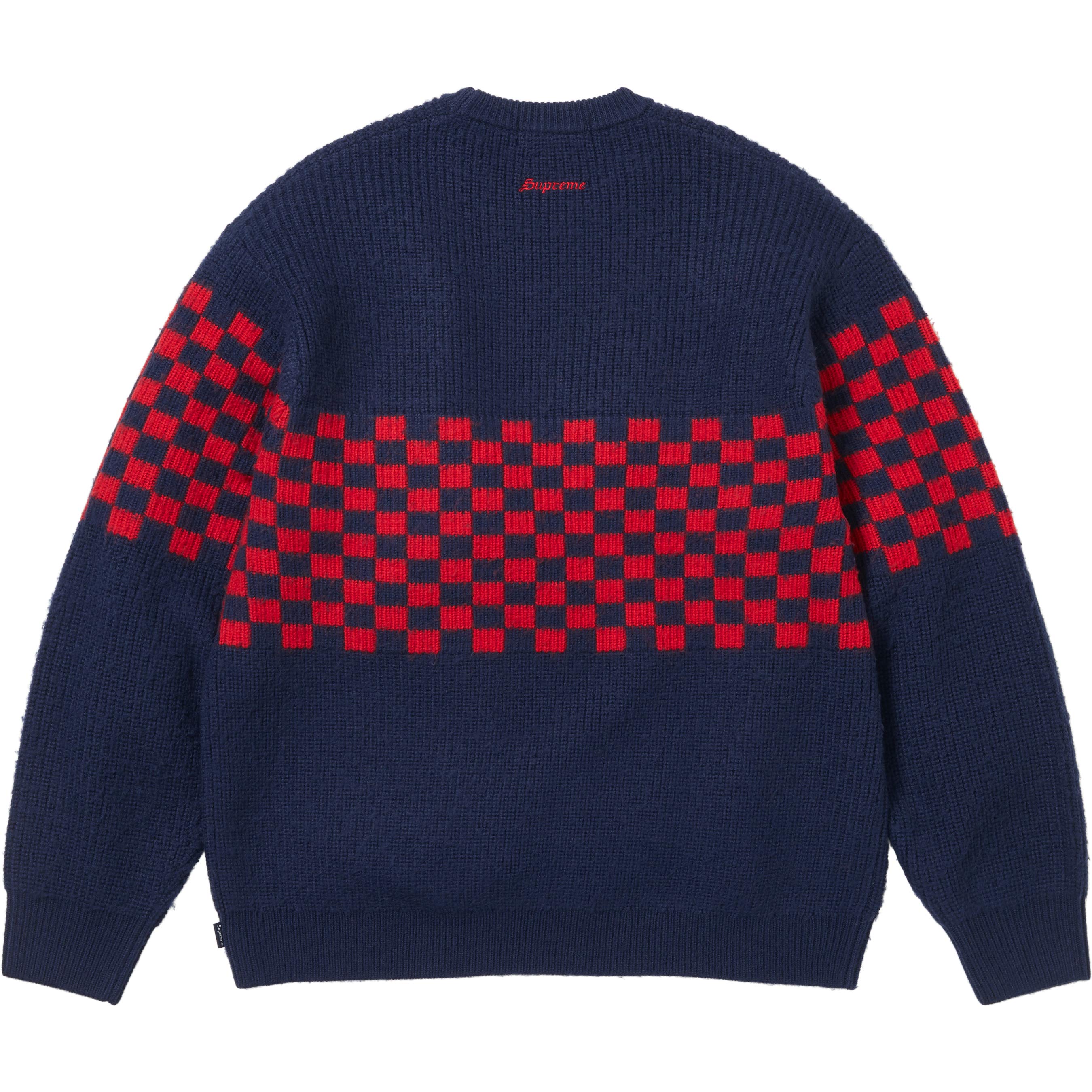 Checkerboard Pilled Sweater