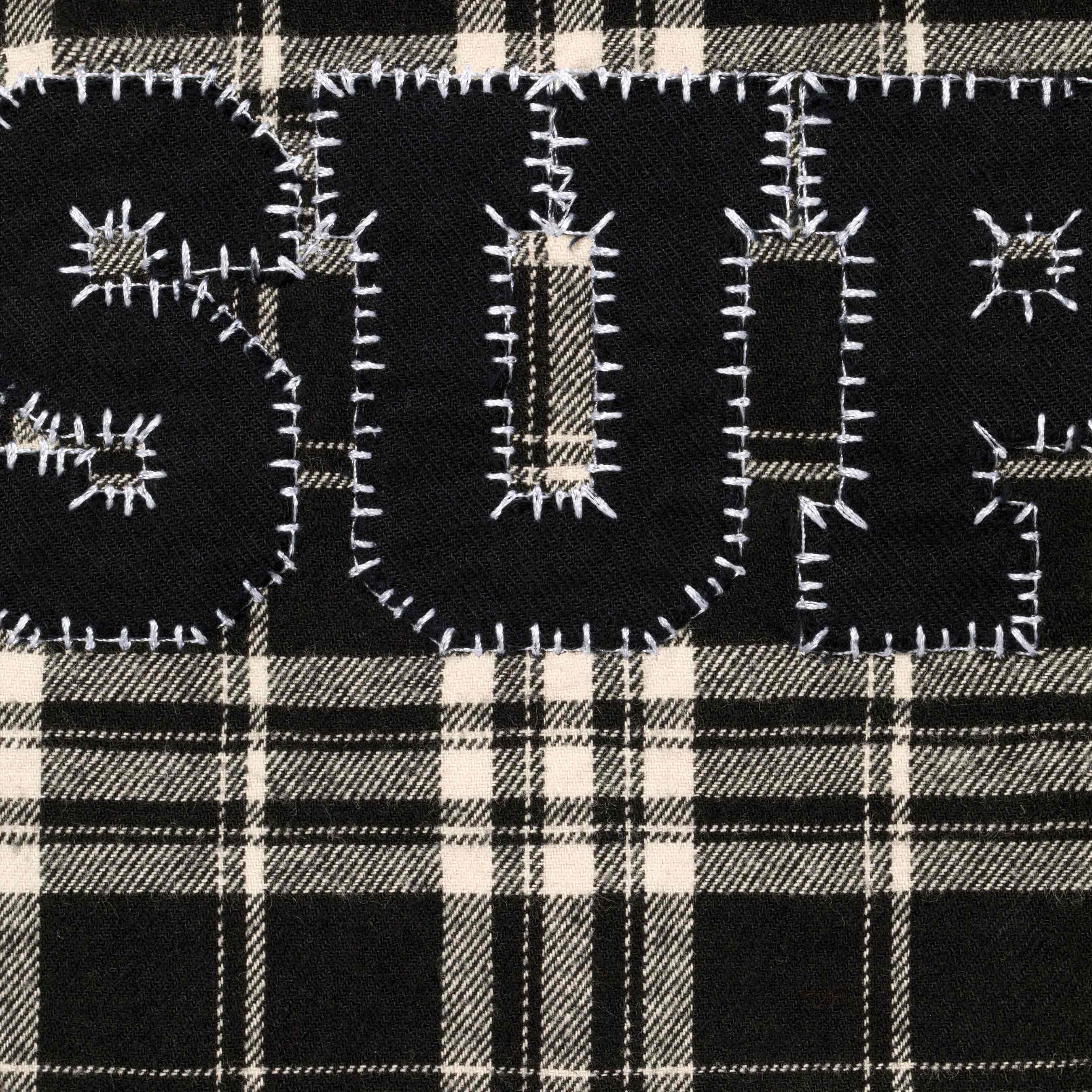 Appliqué Hooded Flannel Shirt