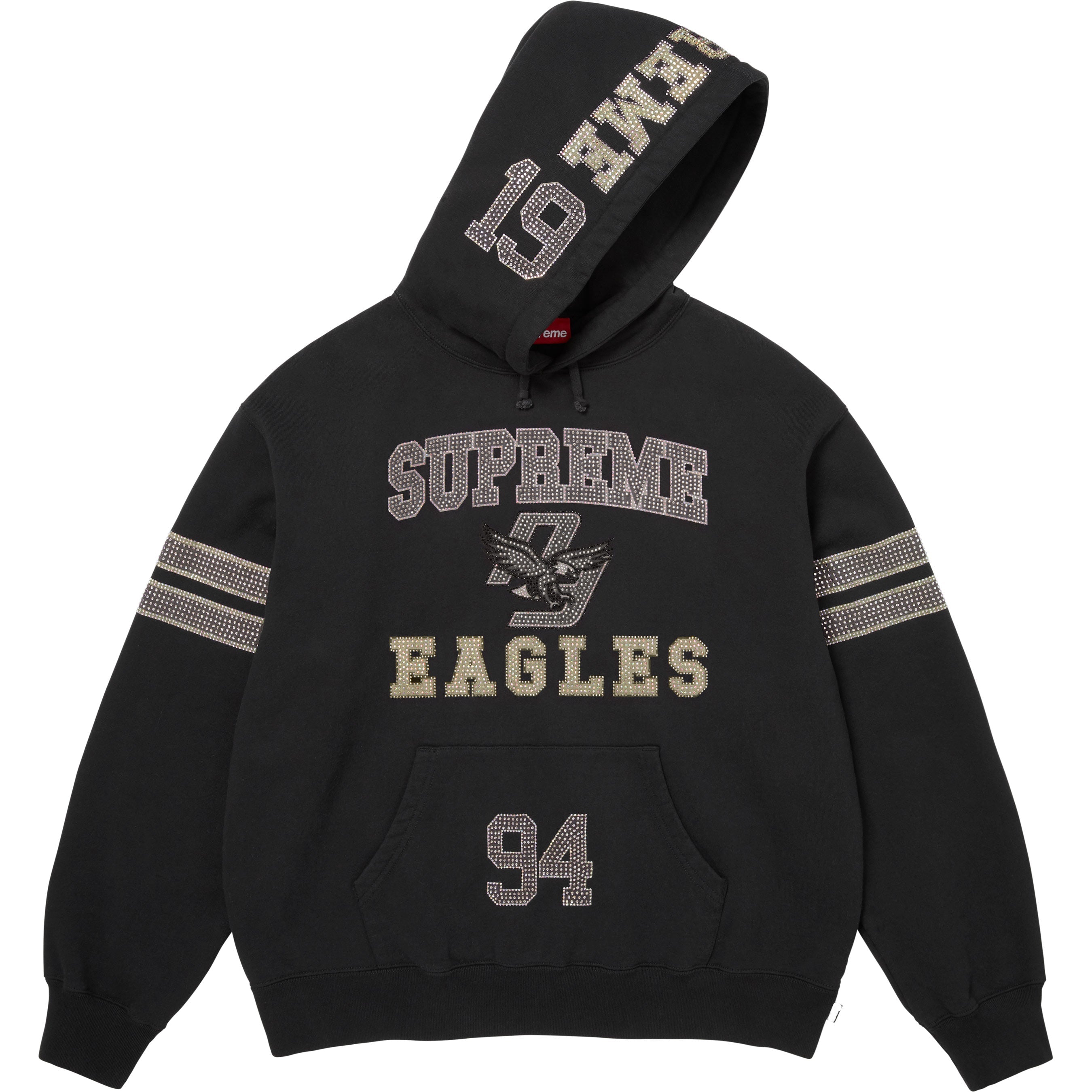 Rhinestone Eagle Hooded Sweatshirt
