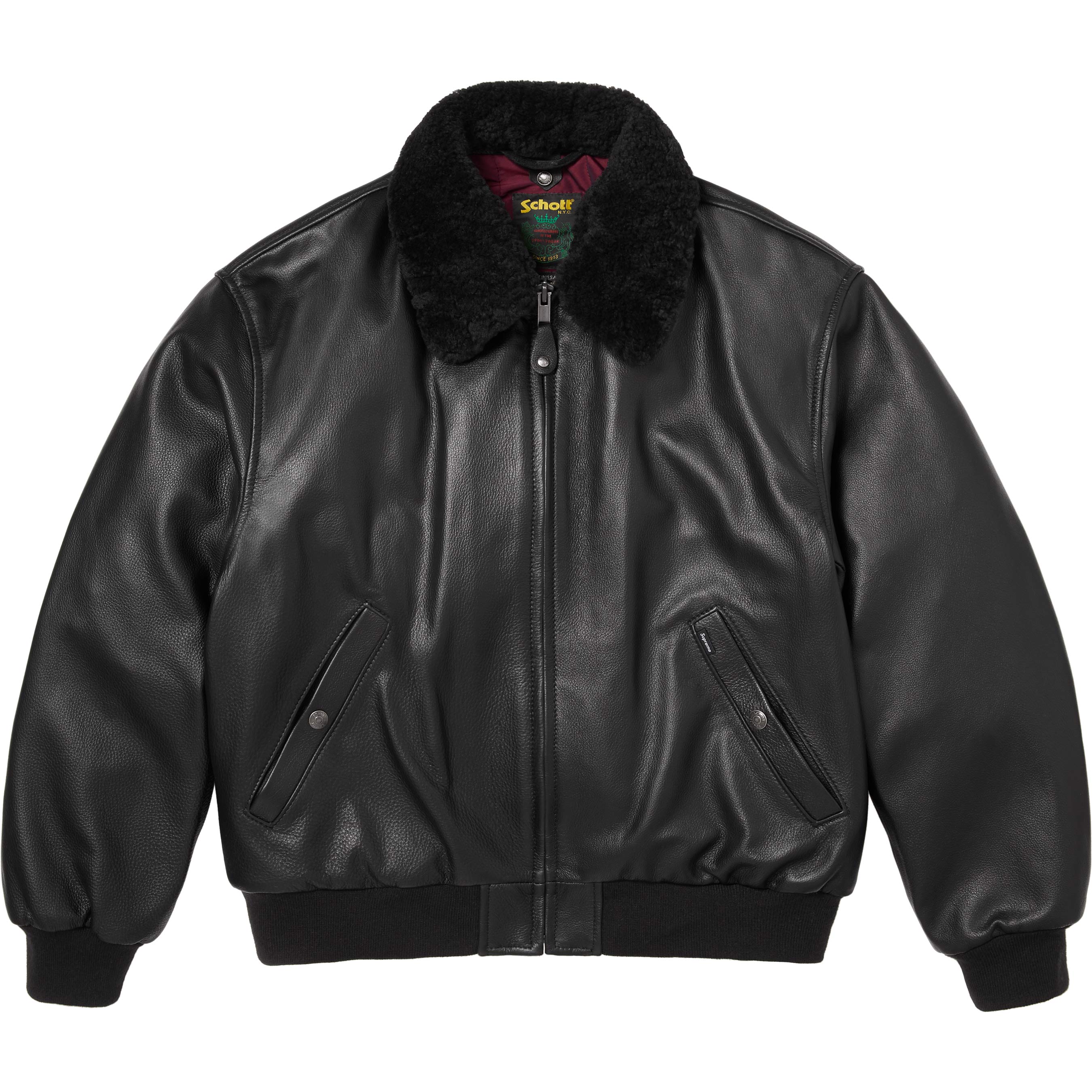 Supreme®/Schott® Shearling Collar Bomber Jacket