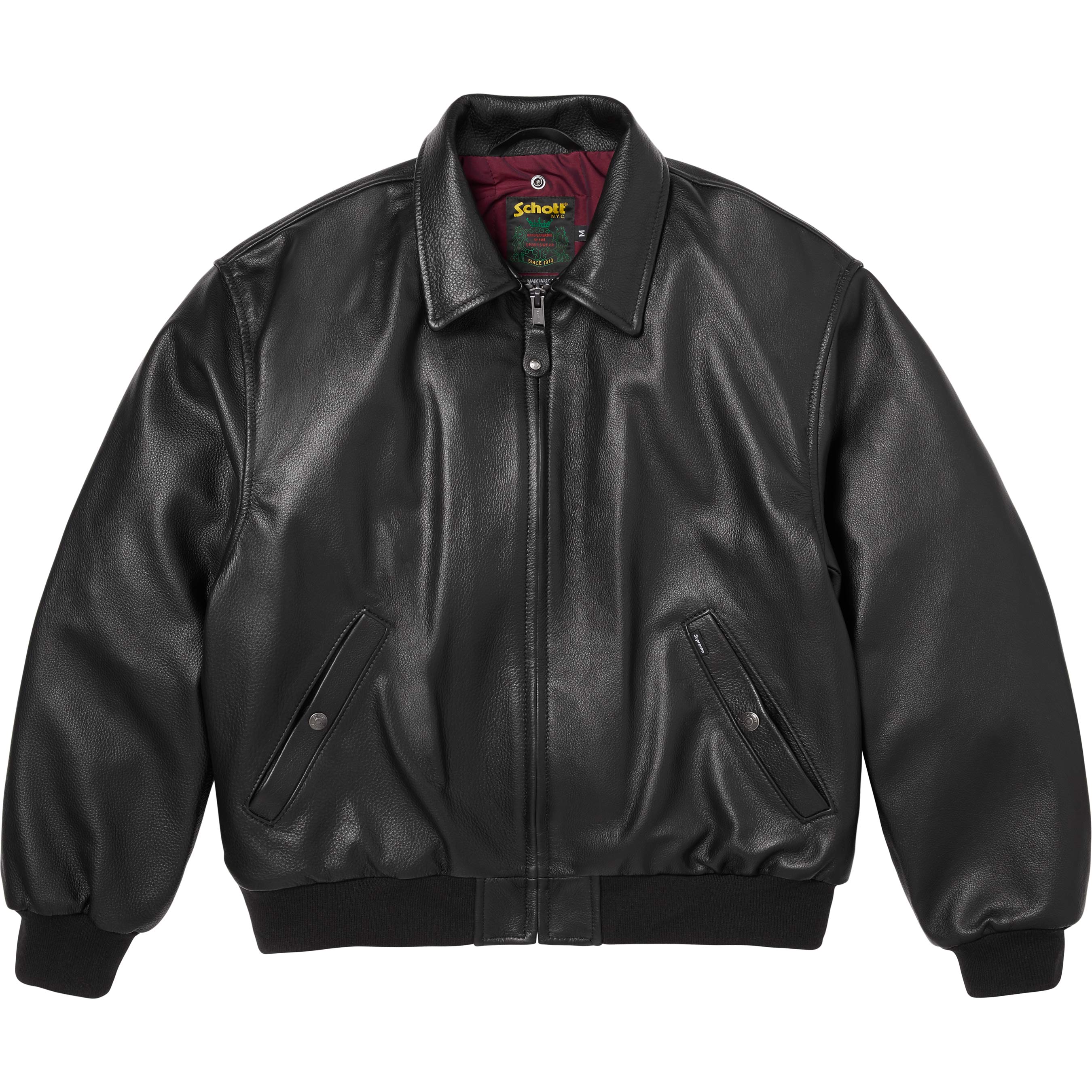 Supreme®/Schott® Shearling Collar Bomber Jacket