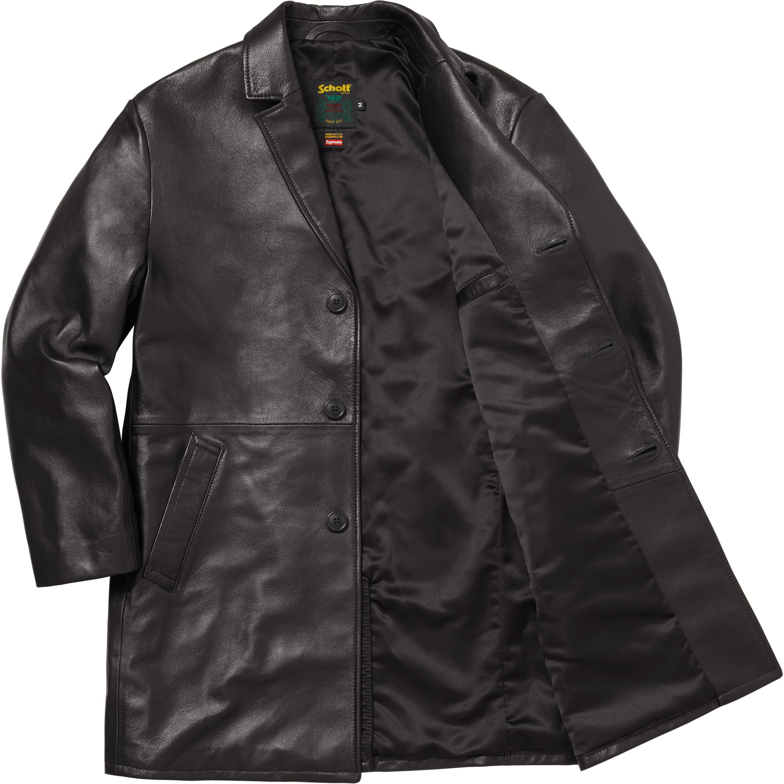 Supreme®/Schott® Leather Overcoat