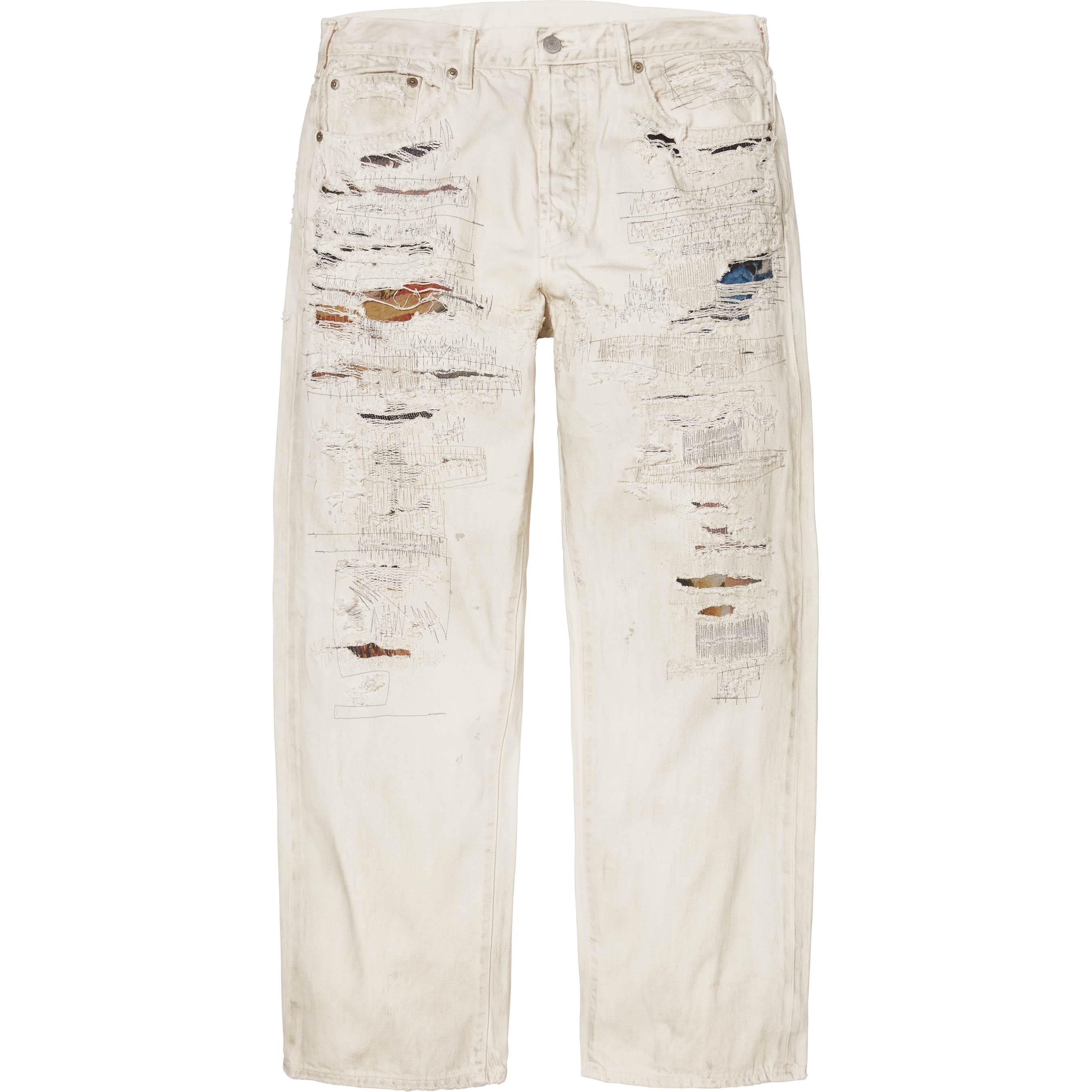 Supreme®/MM6 Maison Margiela Distressed Loose Fit Selvedge Jean