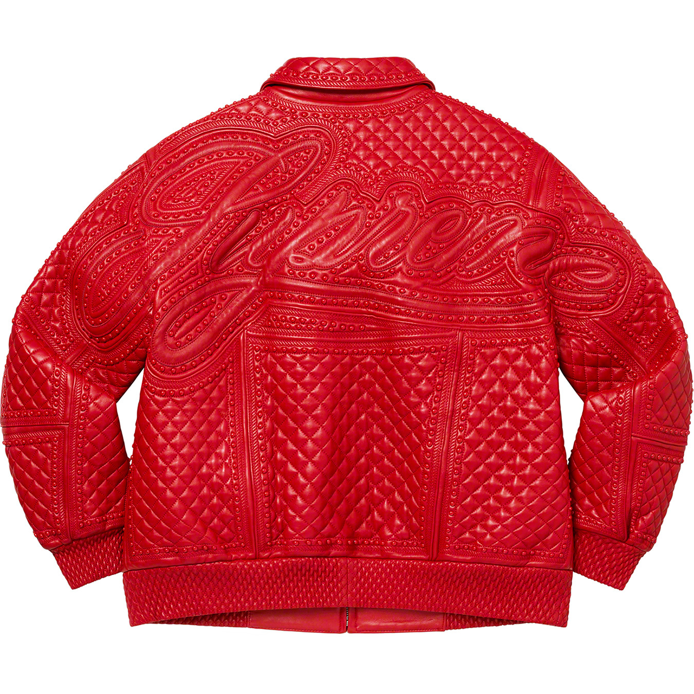 Studded Quilted Leather Jacket