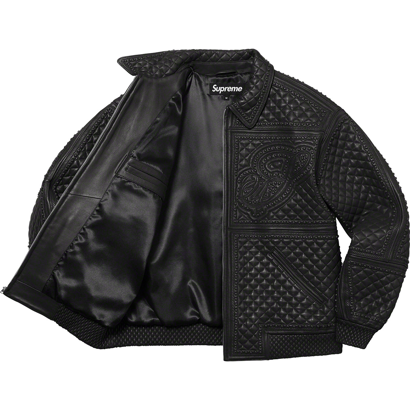 Studded Quilted Leather Jacket