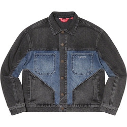 2-Tone Paneled Denim Jacket