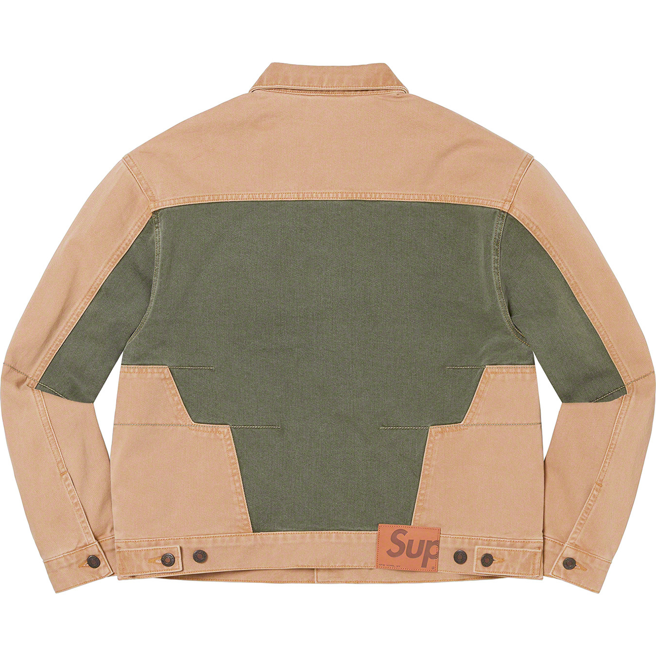 2-Tone Paneled Denim Jacket