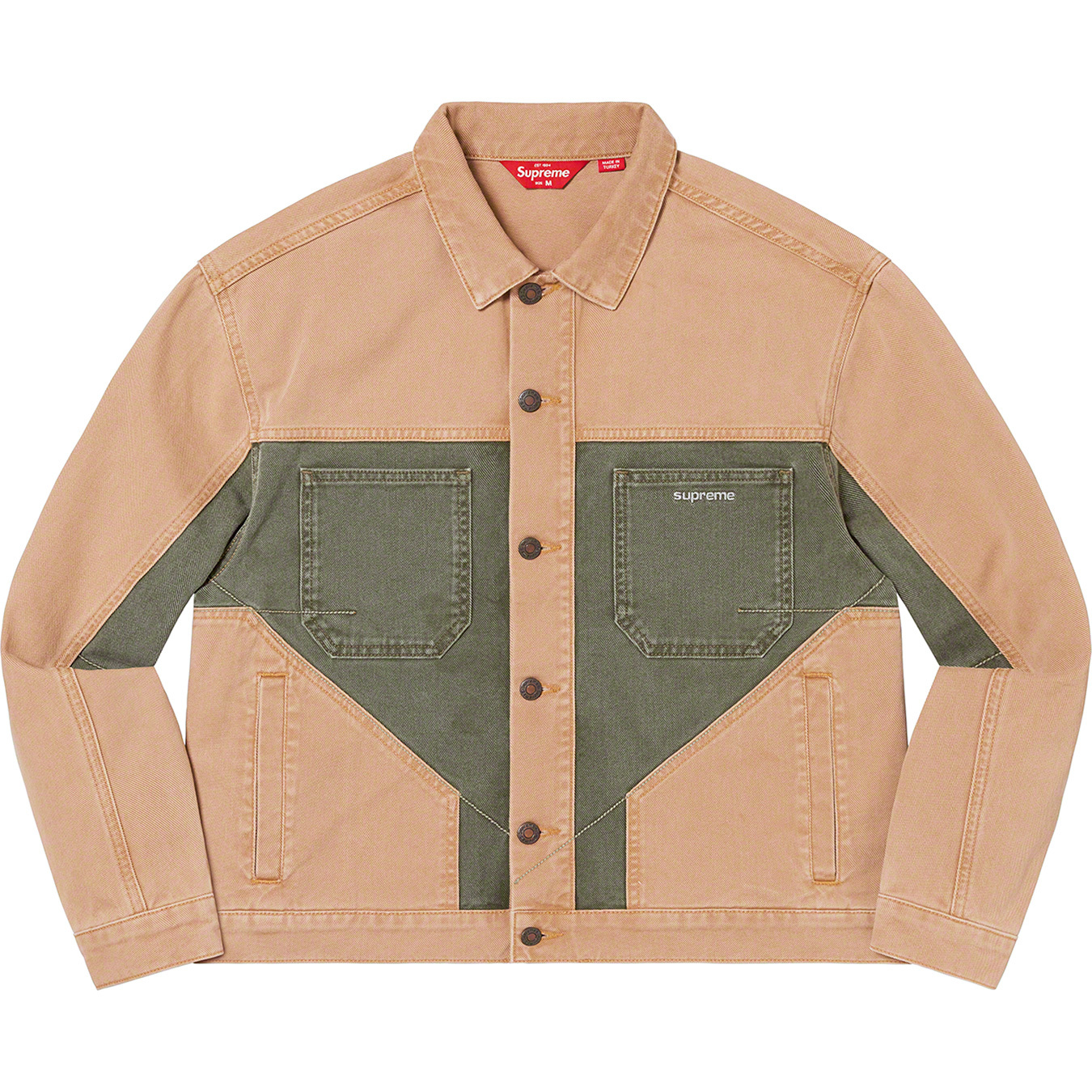 2-Tone Paneled Denim Jacket