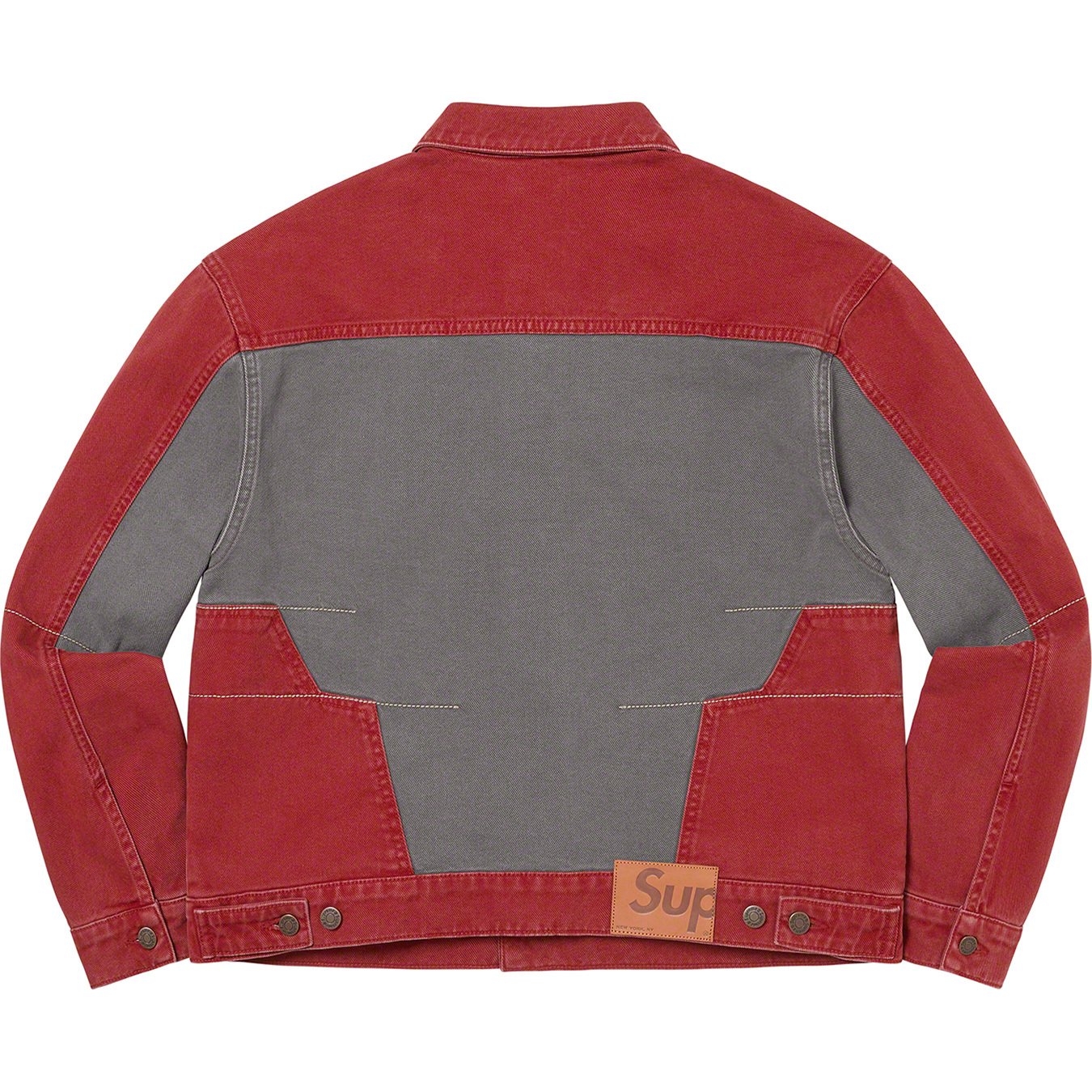 2-Tone Paneled Denim Jacket