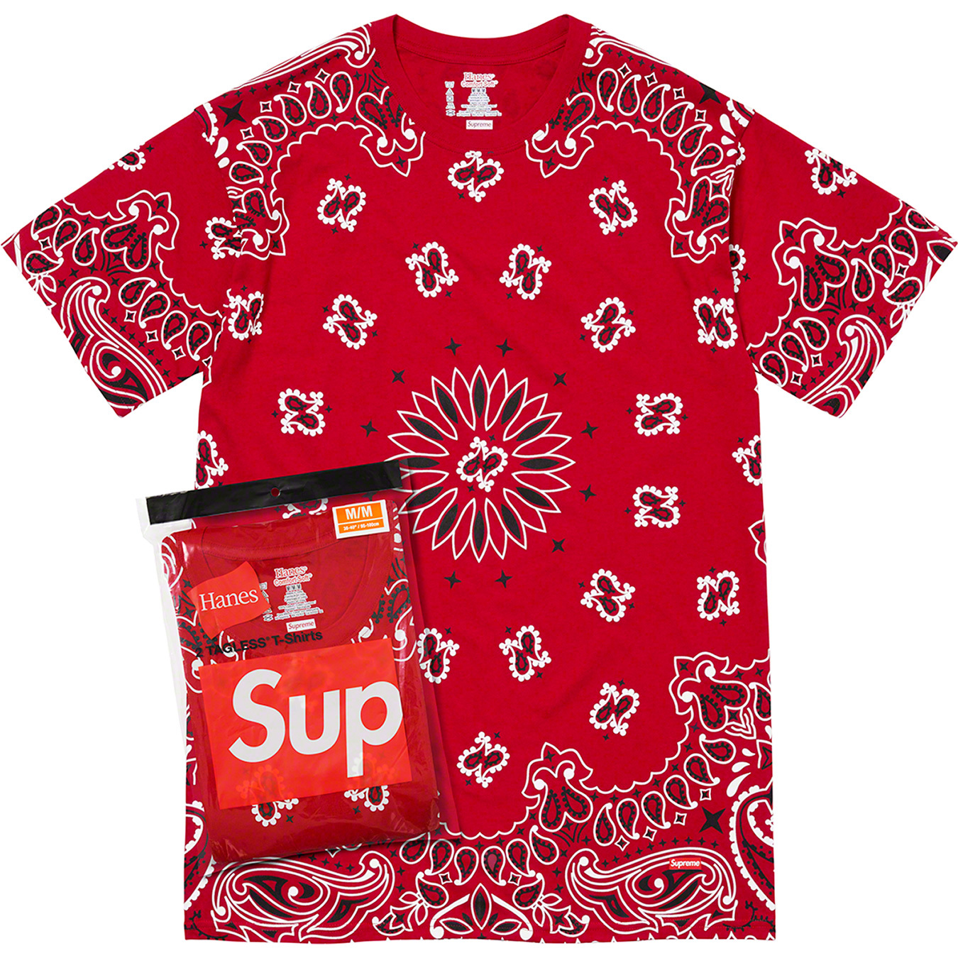 Supreme®/Hanes® Bandana Tagless Tees (2 Pack)