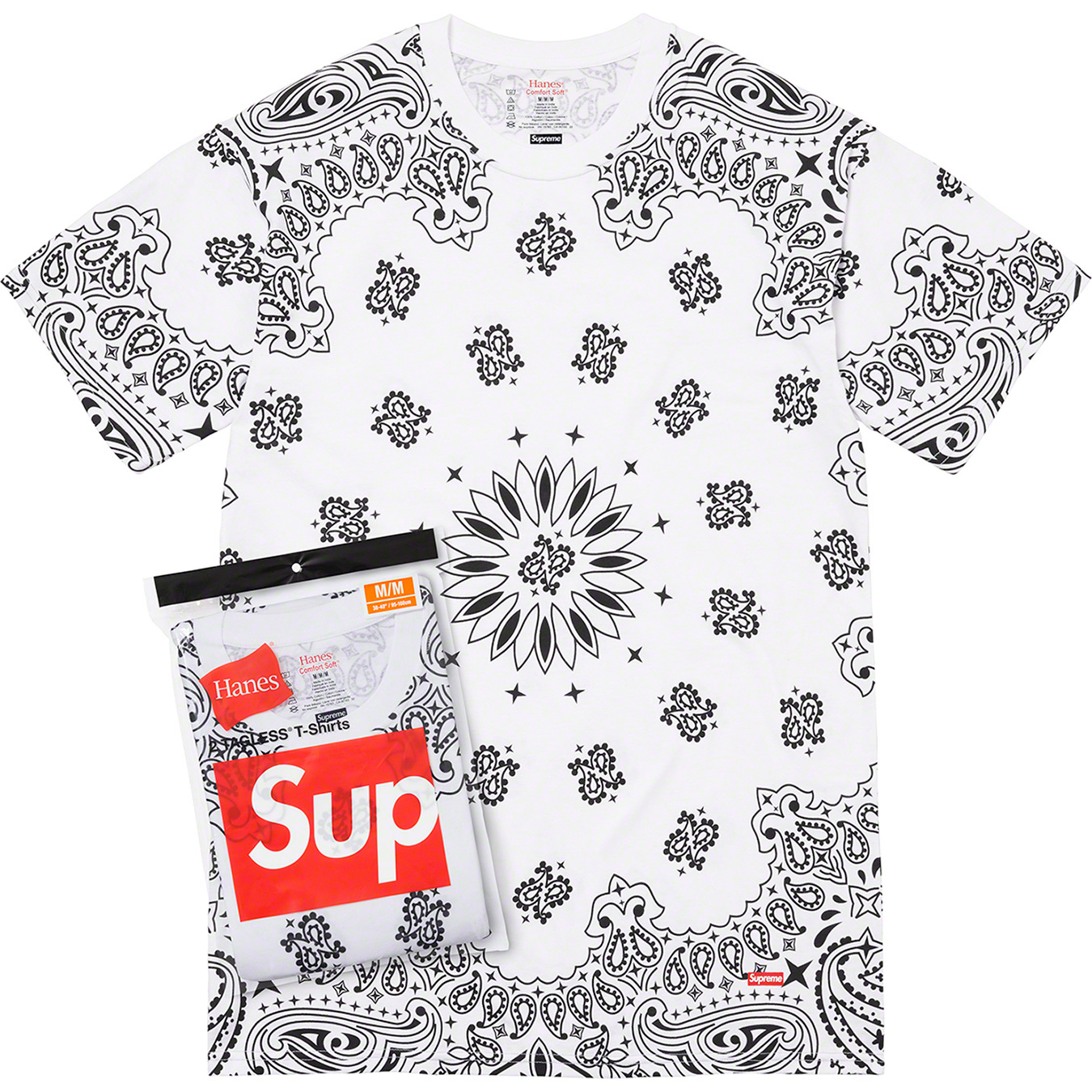 Supreme®/Hanes® Bandana Tagless Tees (2 Pack)