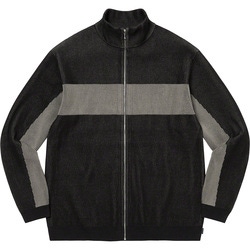 2-Tone Ribbed Zip Up Sweater