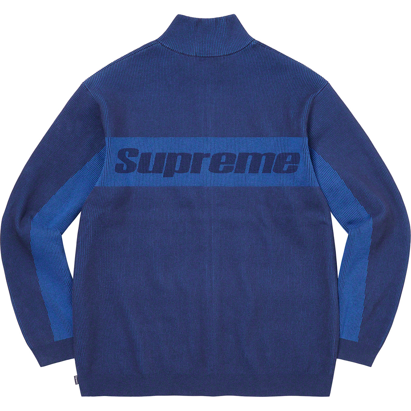 2-Tone Ribbed Zip Up Sweater