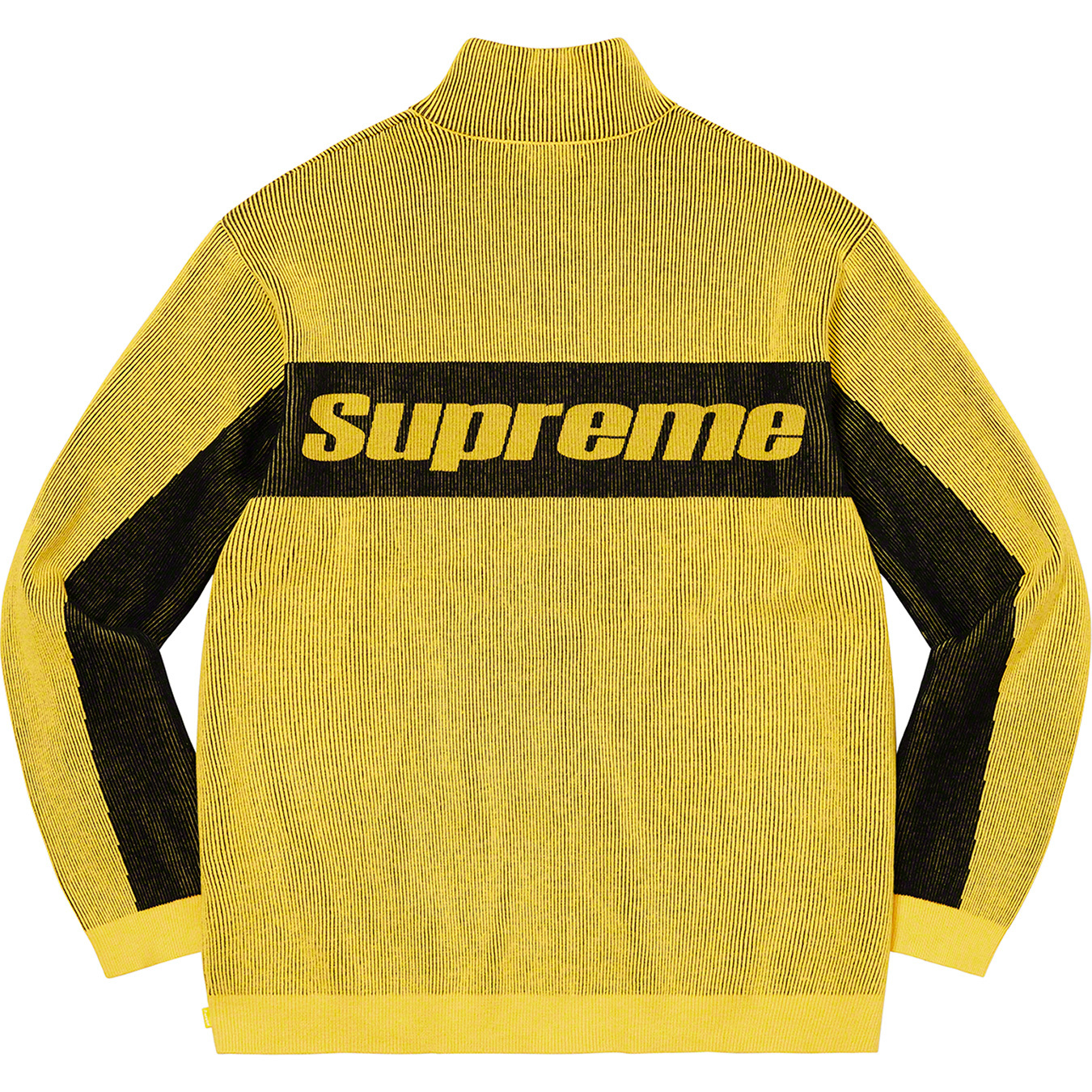 2-Tone Ribbed Zip Up Sweater