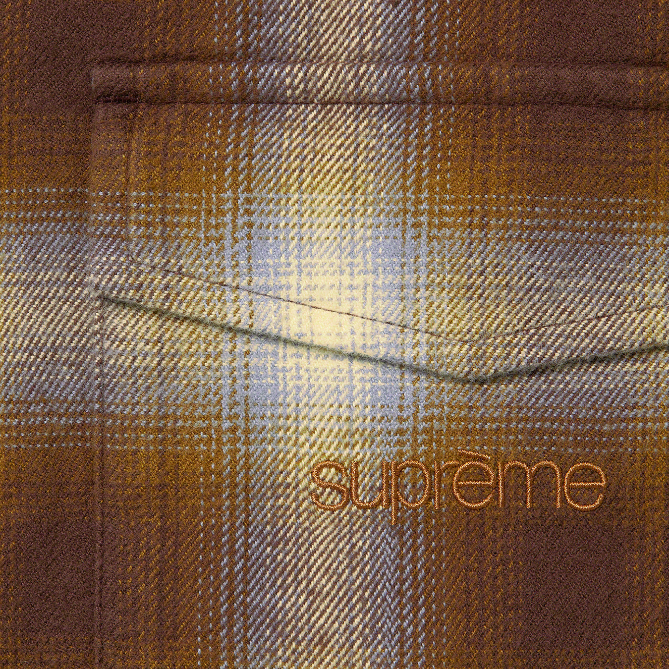 Shadow Plaid Flannel Zip Up Shirt