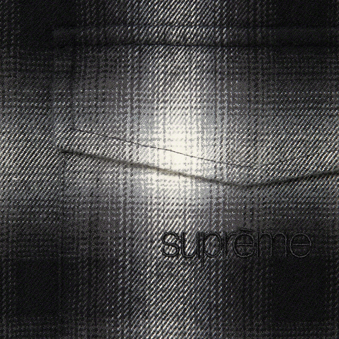 Shadow Plaid Flannel Zip Up Shirt