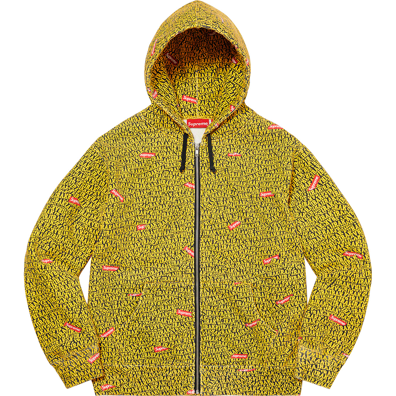 Supreme/IRAK Zip UP Hooded Sweatshirt