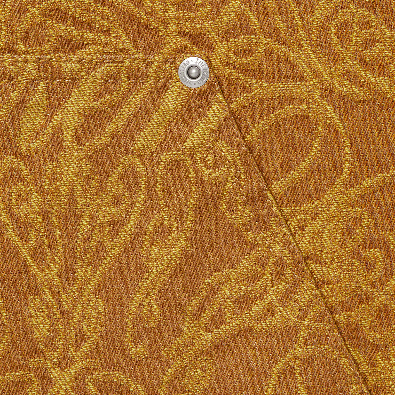 Script Jacquard Double Knee Denim Painter Pant