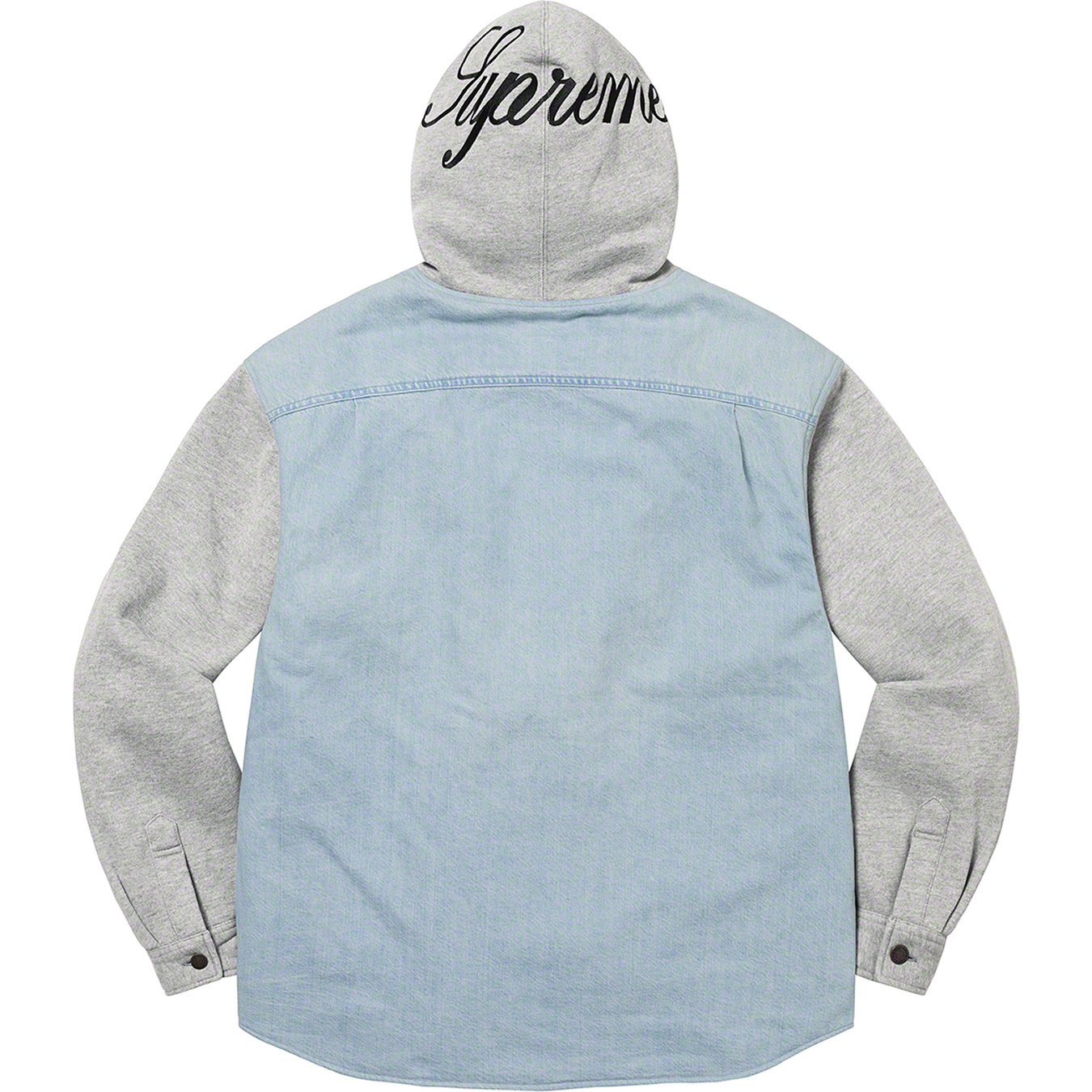 Fleece Hooded Denim Shirt