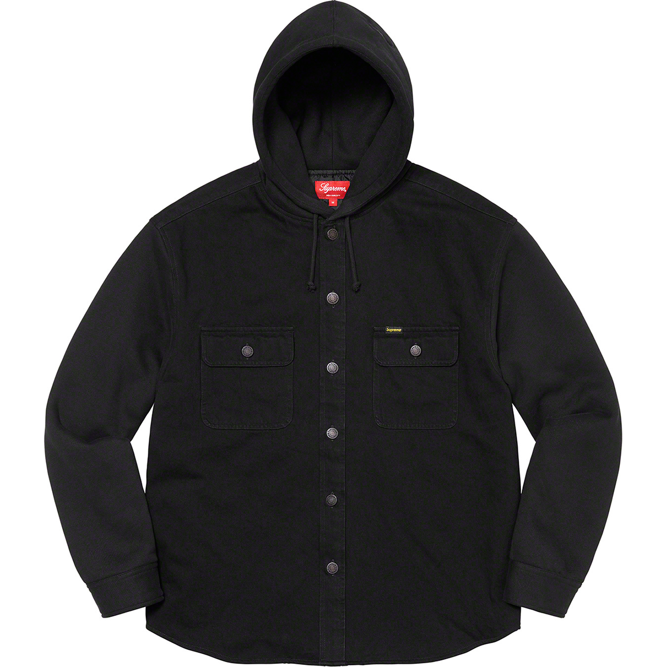 Fleece Hooded Denim Shirt