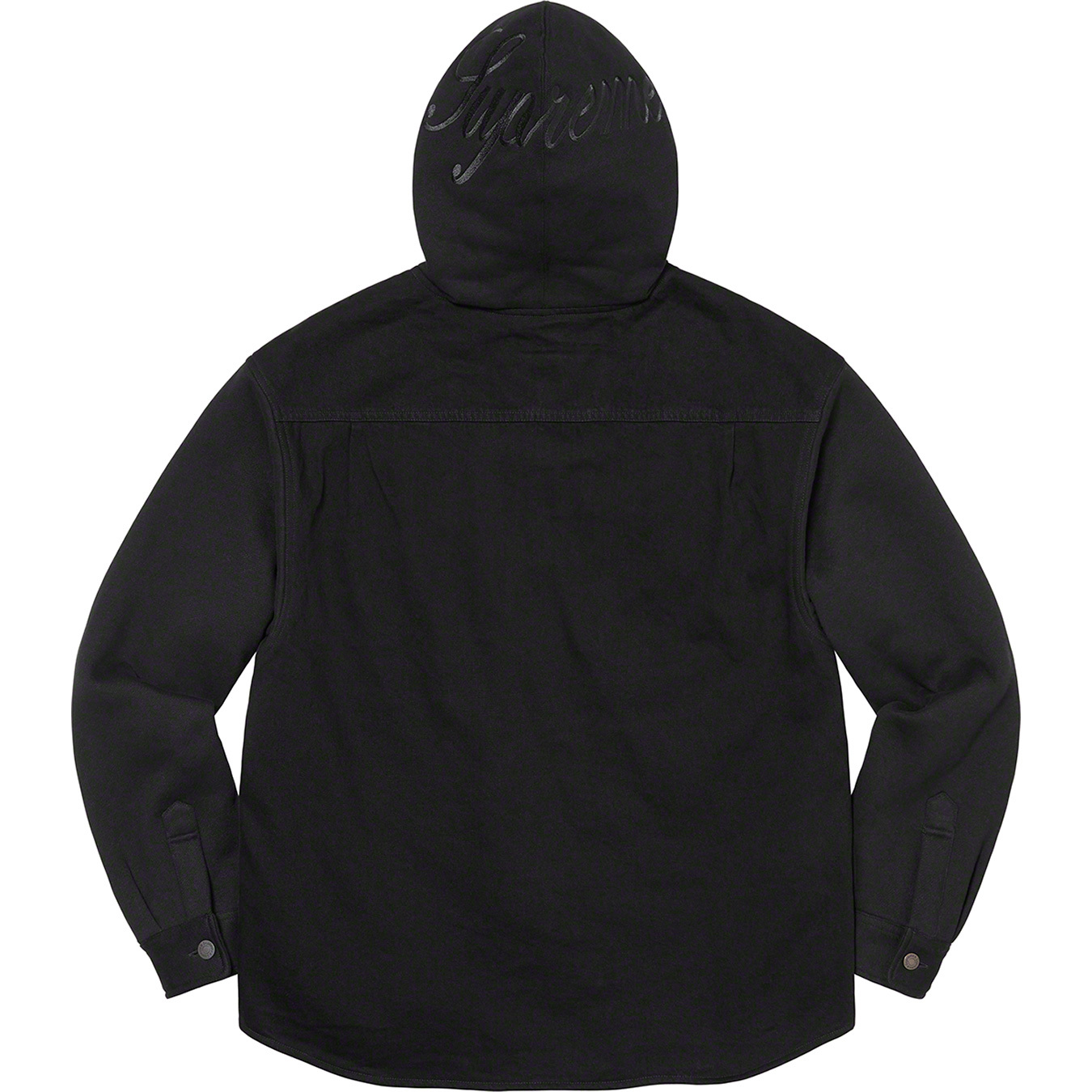 Fleece Hooded Denim Shirt