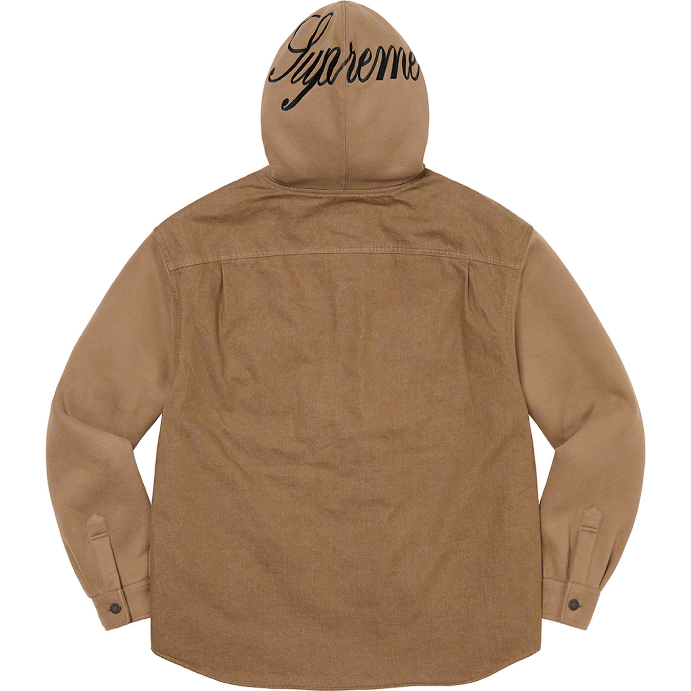 Fleece Hooded Denim Shirt